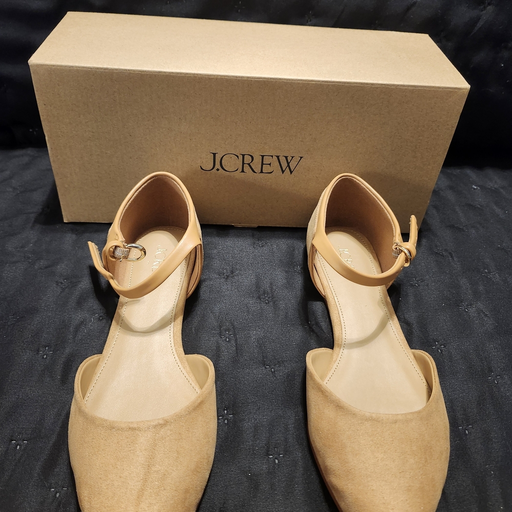 J. Crew Women's Beige Ankle Strap Flats